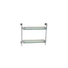Como double glass shelf with gallery rail