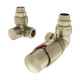 Corner Thermostatic Radiator Valves Brushed Brass