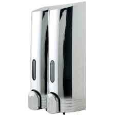 Tall double soap dispenser Chrome
