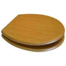 Oak wood effect toilet seat