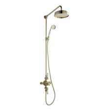 Downton Brushed Brass Thermostatic Shower