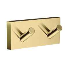 Smedbo House double towel hook Polished Brass