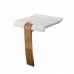 White and Wood tip up shower seat