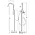 Studio Brushed Brass Floor Standing Bath Shower Mixer