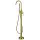 Studio Brushed Brass Floor Standing Bath Shower Mixer