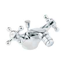 Tudor mono bidet mixer in Chrome or Gold