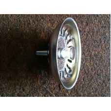 Chrome strainer plug with pin