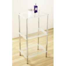 Freestanding glass shelves